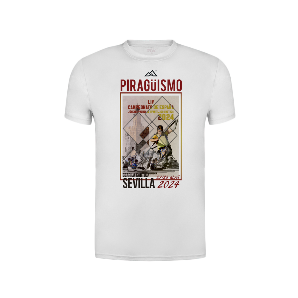 CAMISETA MANGA CORTA "CAMPEONATO DE ESPAÑA JÓVENES PROMESAS INFANTIL 3000 METROS" PIRAGÜISMO