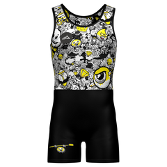 COMBINAISON D’AVIRON GRAFFITI JAUNE