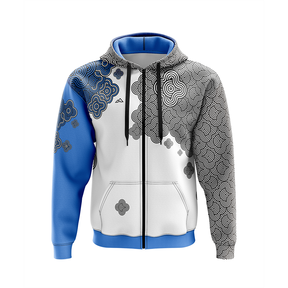 BLUE RETRO CASUAL SWEATSHIRT