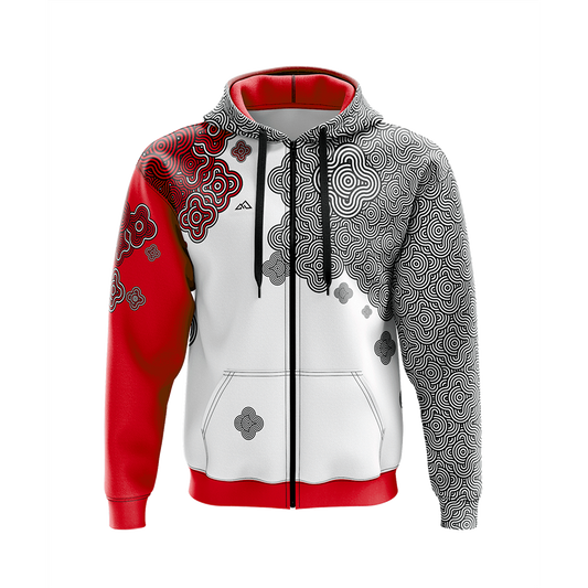 SUDADERA CASUAL RETRO RED - HORIZON SPORT WEAR