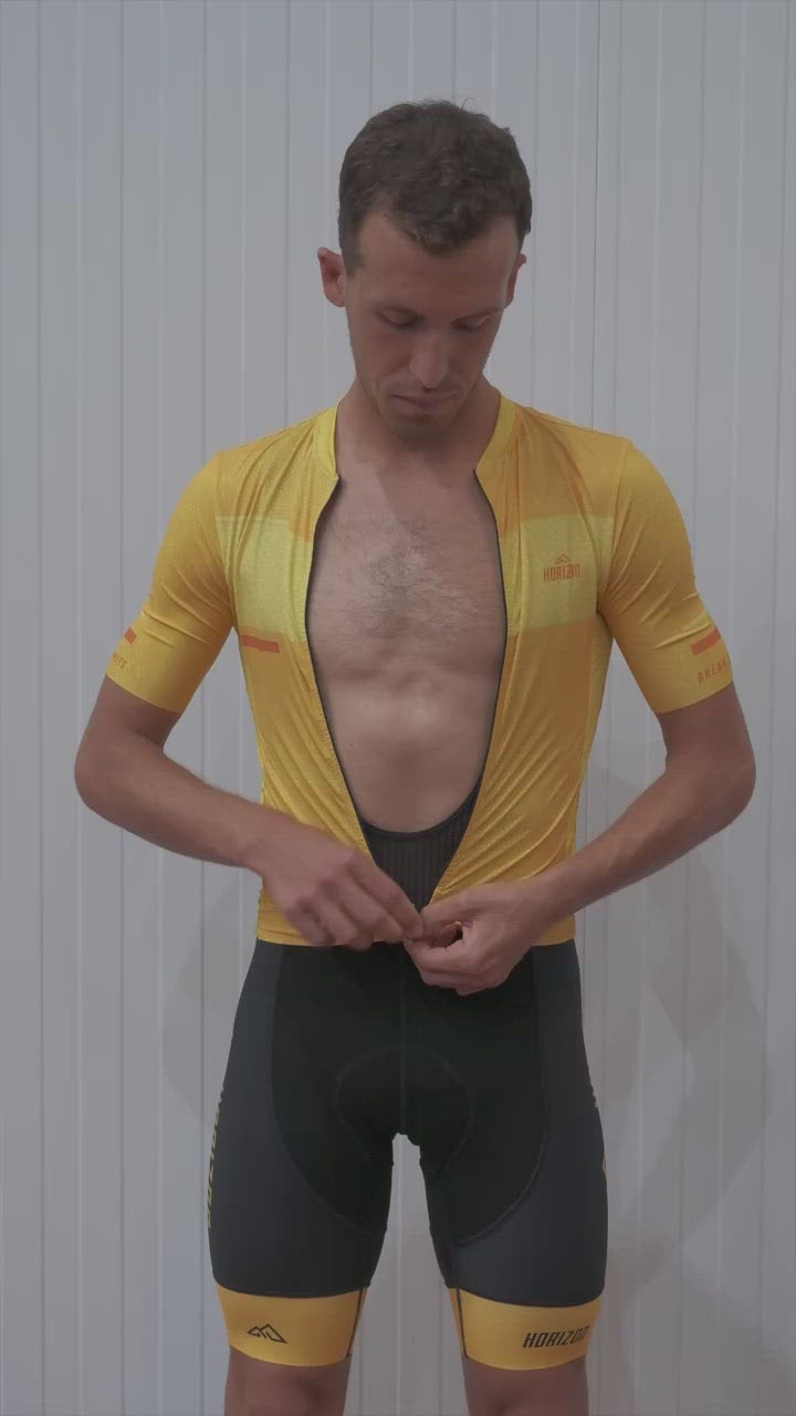 MASKAR BTT M/SHORT JERSEY ALPINE YELLOW – SLIM FIT