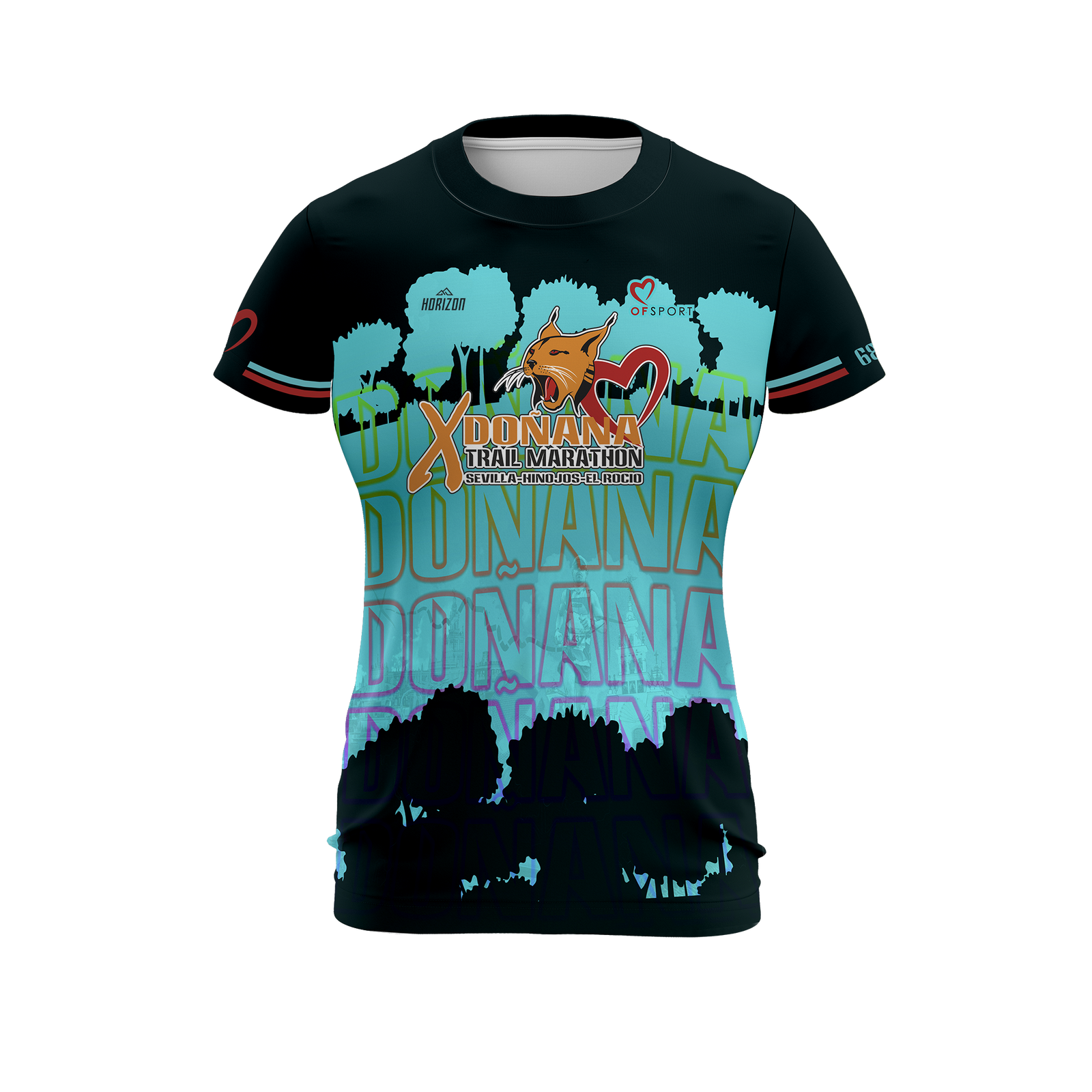 CAMISETA ENTALLADA MUJER MANGA CORTA DOÑANA - HORIZON SPORT WEAR