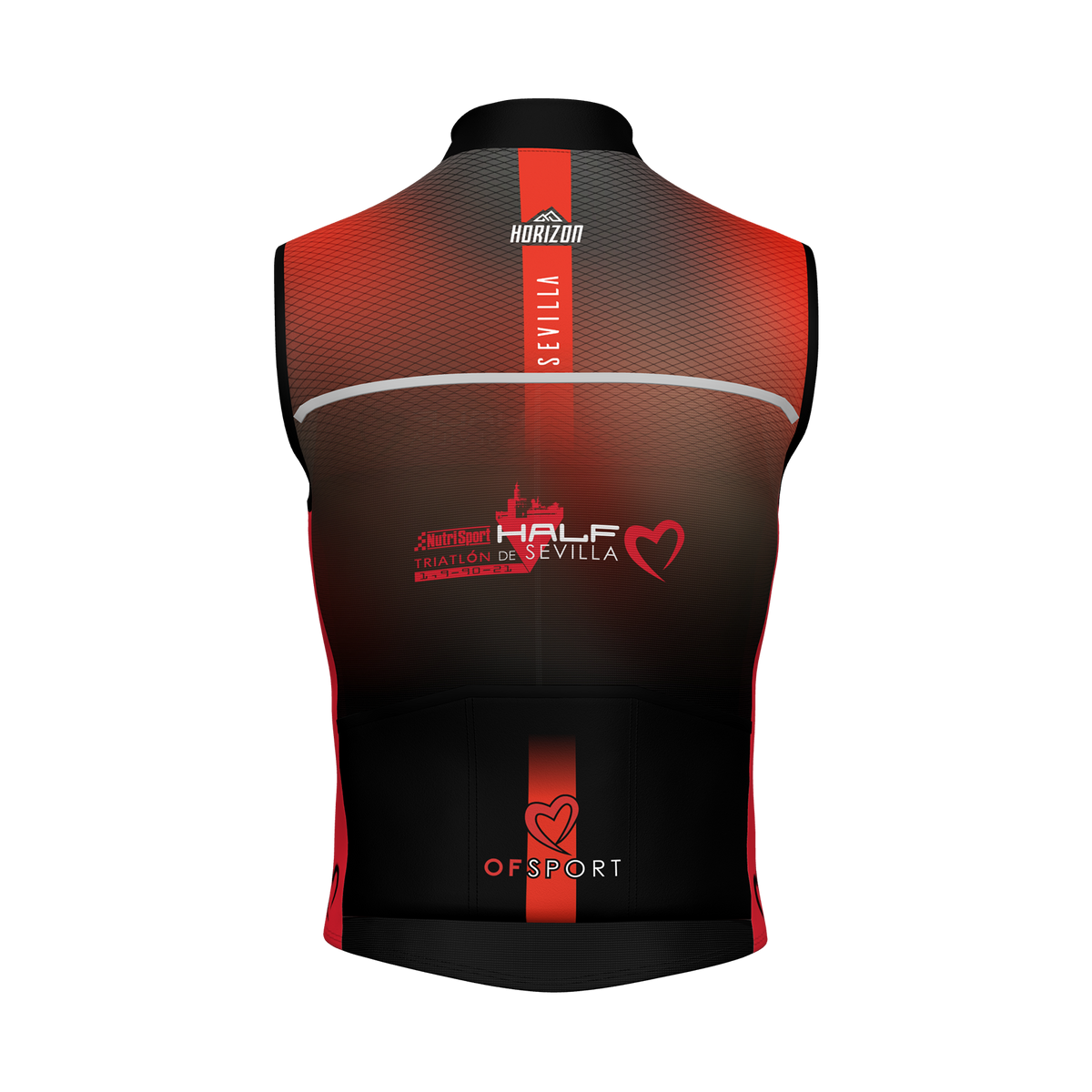 CHALECO CORTAVIENTOS  'OF SPORT' - HALF TRIATLON SEVILLA - HORIZON SPORT WEAR