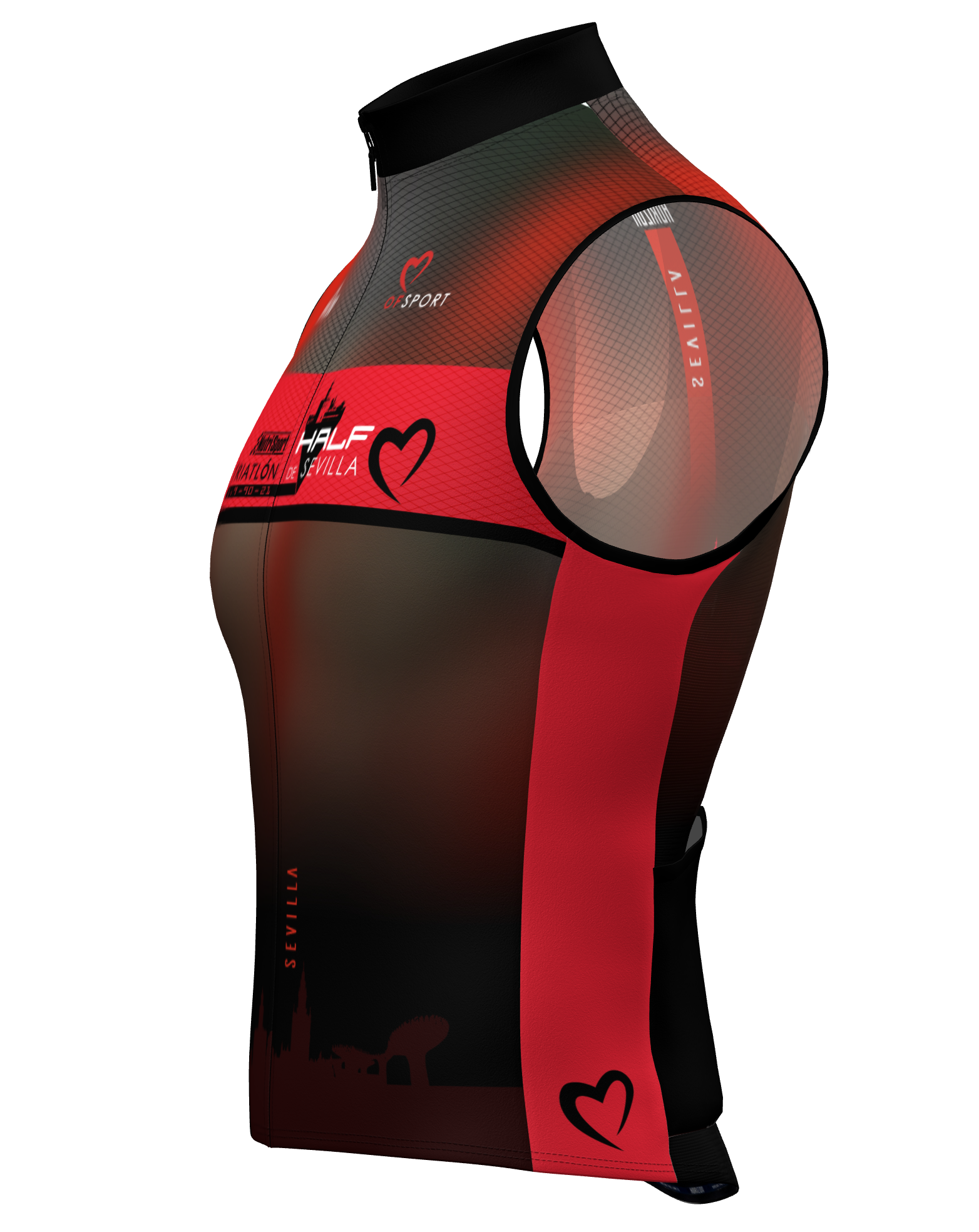 CHALECO CORTAVIENTOS  'OF SPORT' - HALF TRIATLON SEVILLA - HORIZON SPORT WEAR