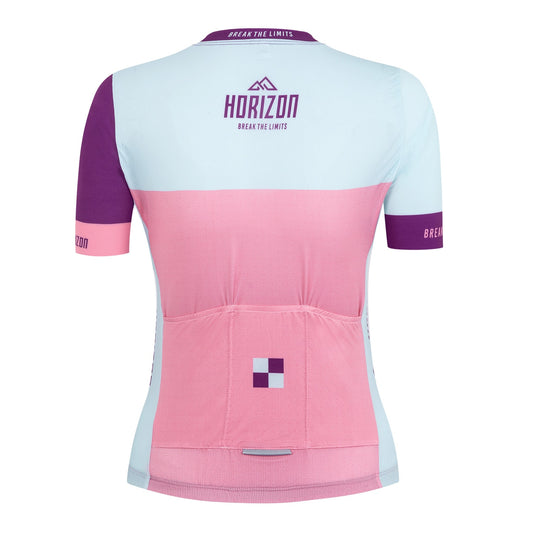 Maillot Mujer Lyder Carretera Manga Corta Vite Rose-Bleu by Horizon